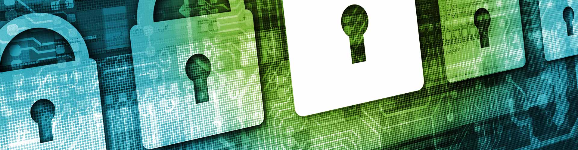 lock symbols in high-tech look