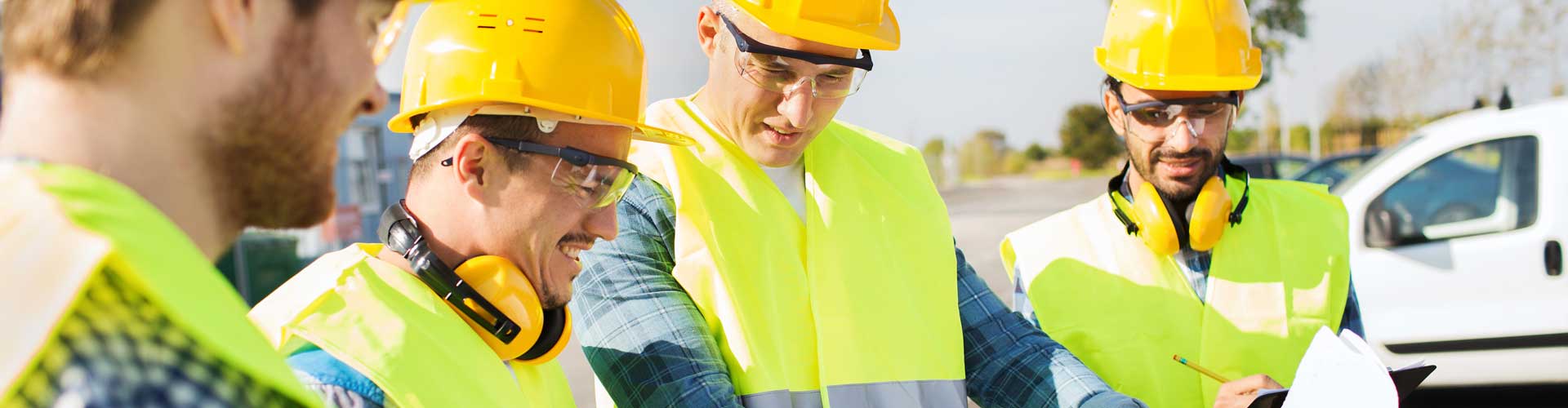 workers in yellow vests