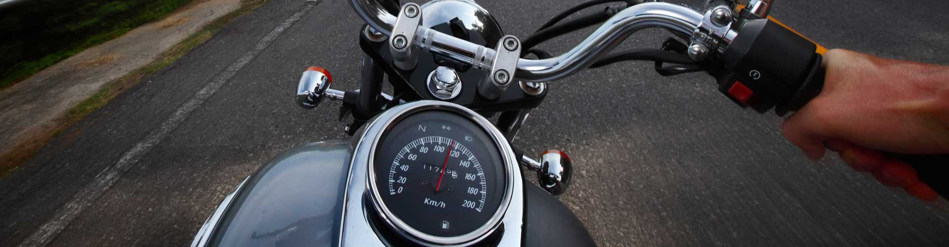 POV from a motorcycle rider