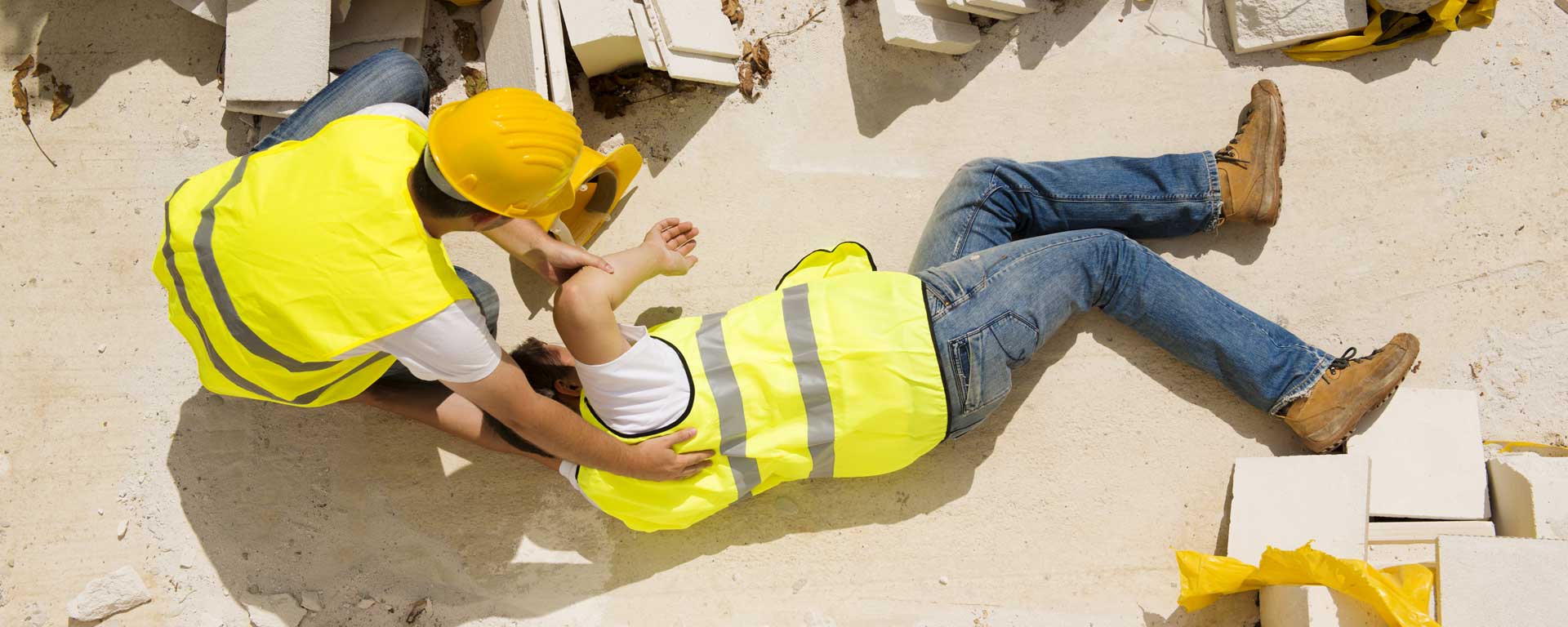 injured worker laying down